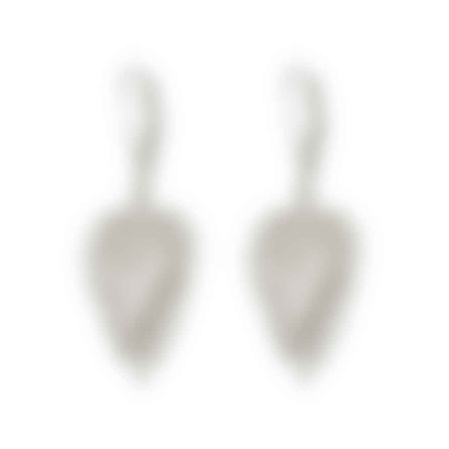 Zoe and Morgan  Heart Rays Earrings Silver