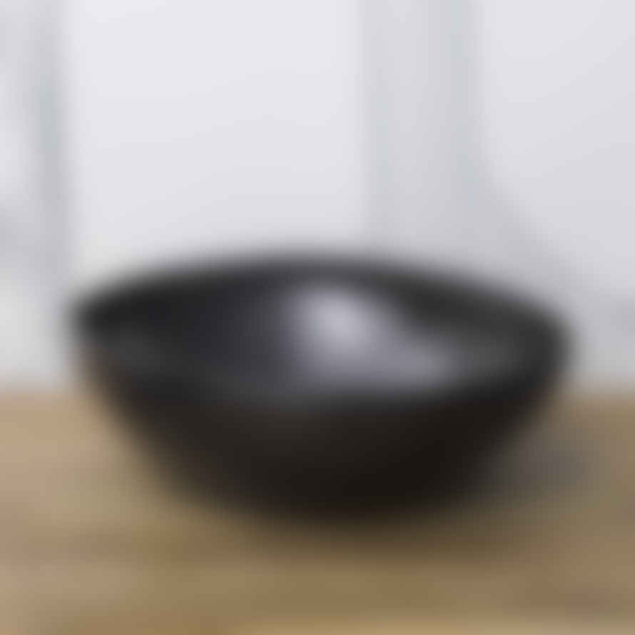 Big Black Stoneware Bowl