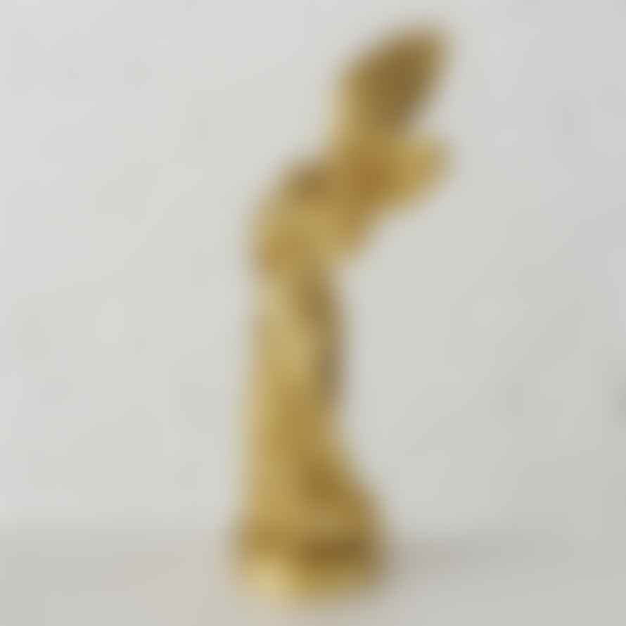 &Quirky Gold Nike of Samothrace Figure