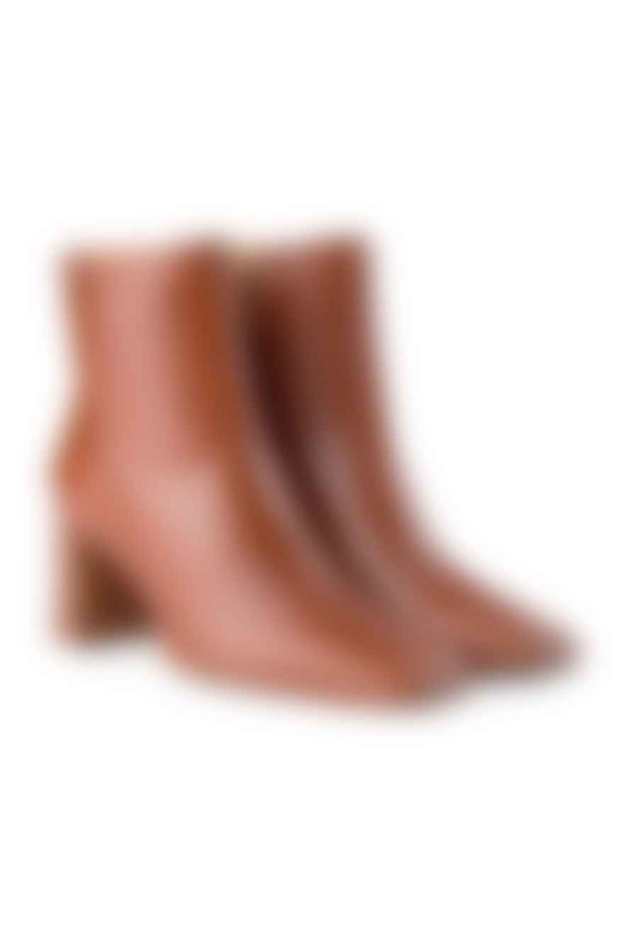 Shoe The Bear Tan Leather Agata Ankle Boot