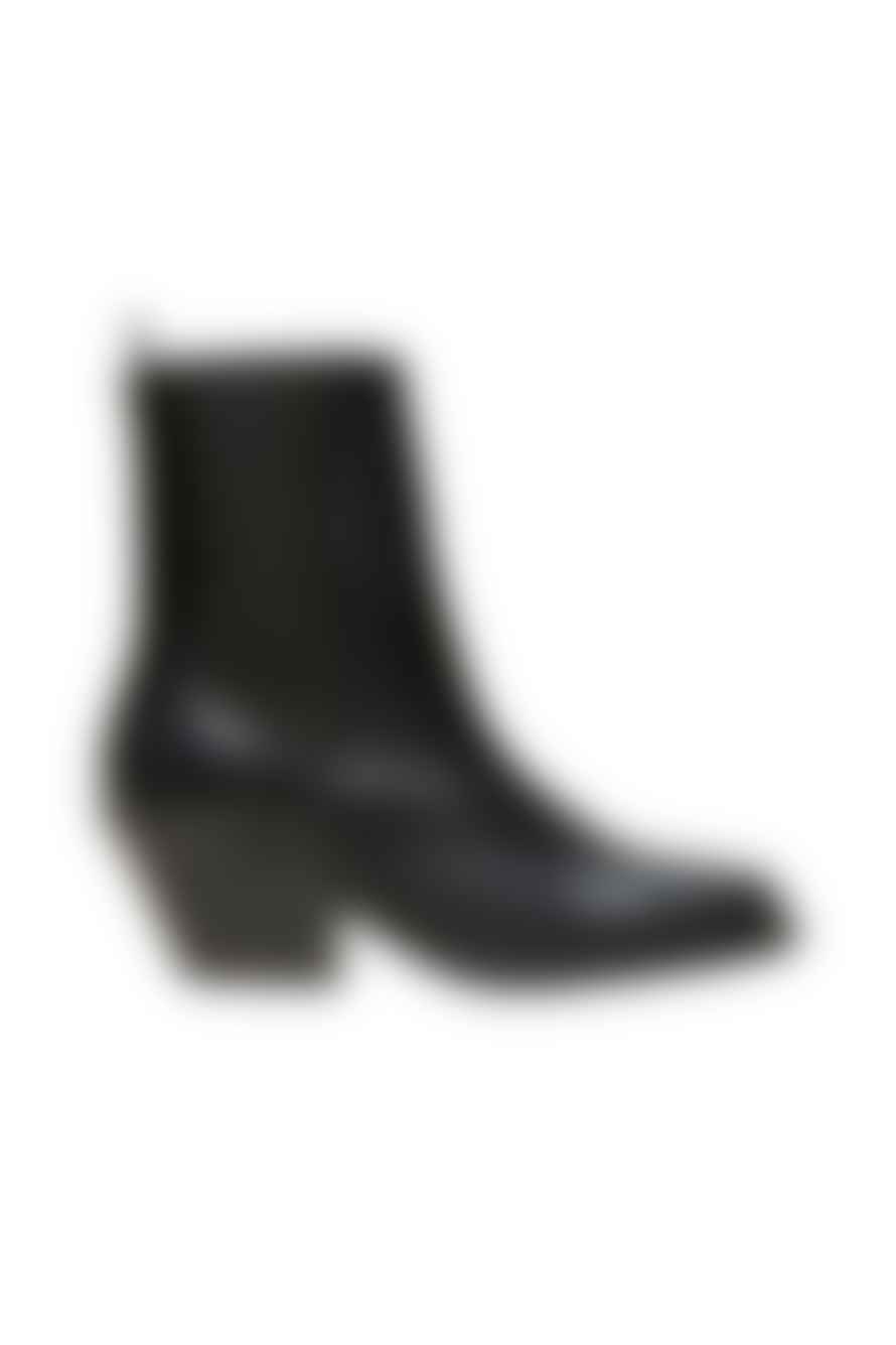 Selected Femme Black Leather Ava Chelsea Boot