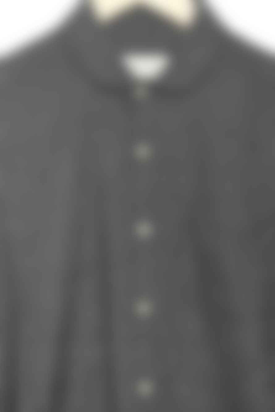 Oliver Spencer Charcoal Eton Collar Shirt Barnham