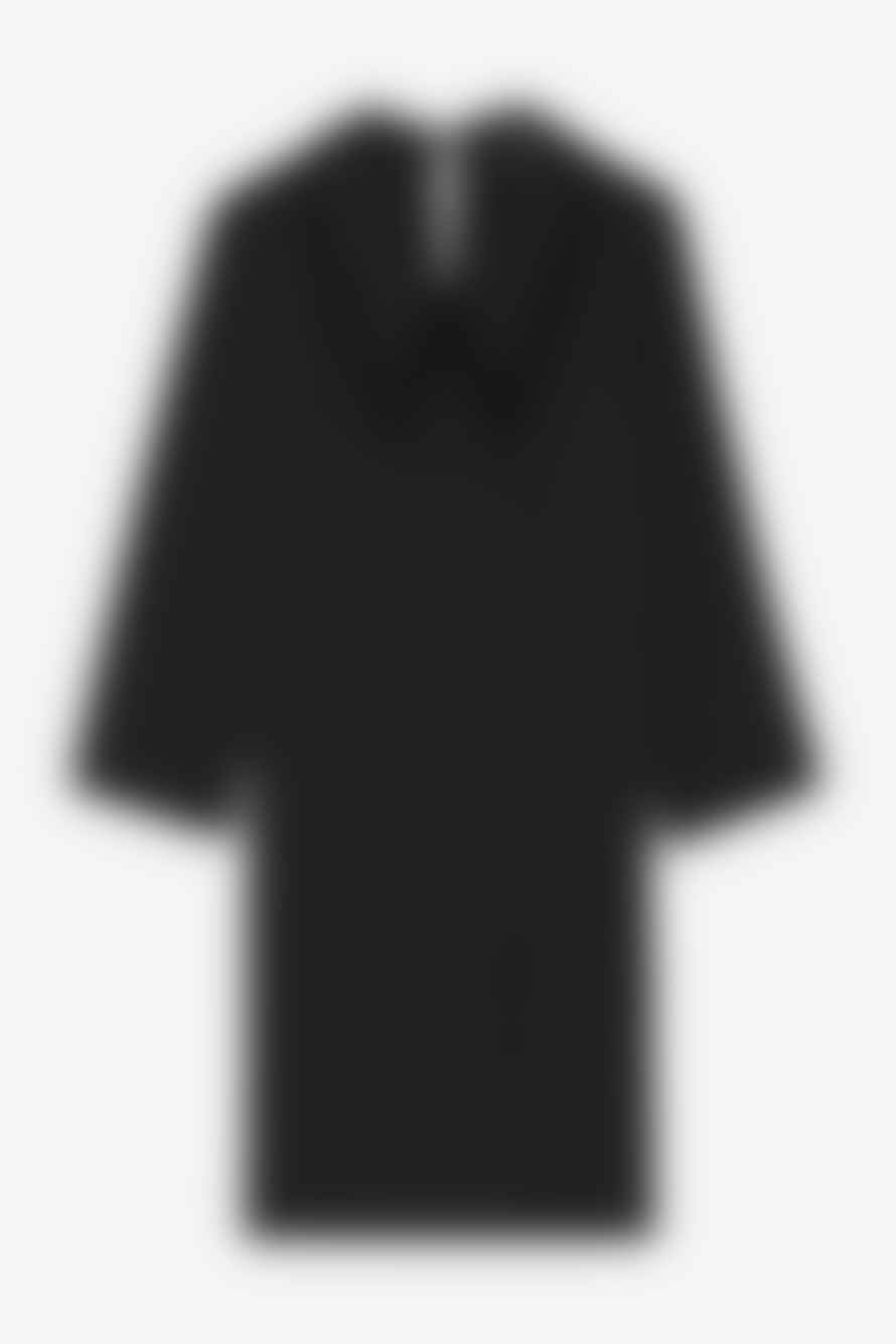 Ottod'Ame  Black Beaded Collar Shift Dress