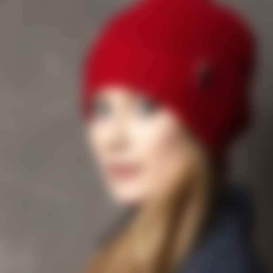 Meinfrollein Red Organic Wool Greta Womens Hat
