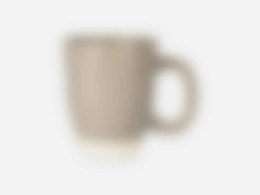 Folkdays Ceramic Mug With White Rim Grey