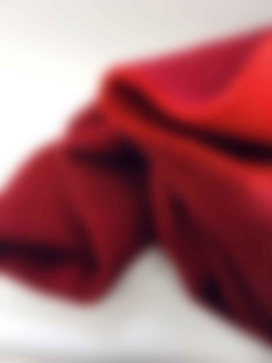 D&T Design Blanket Wool Double Face Red Fb 05