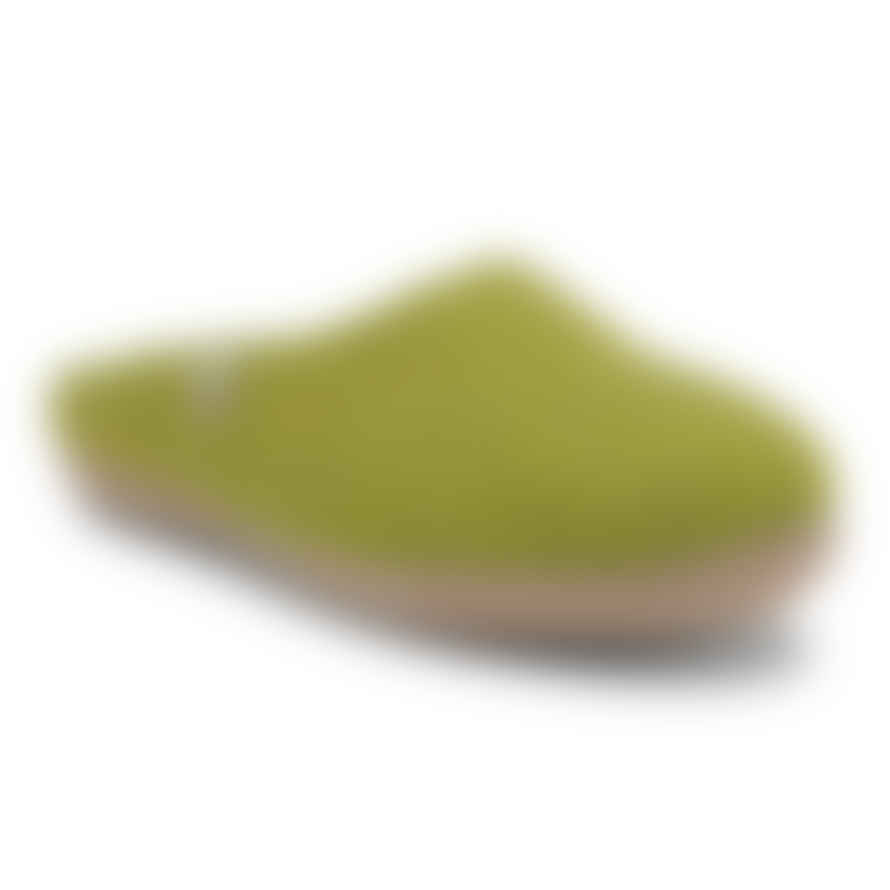 Egos Copenhagen Lime Green Wool Slippers