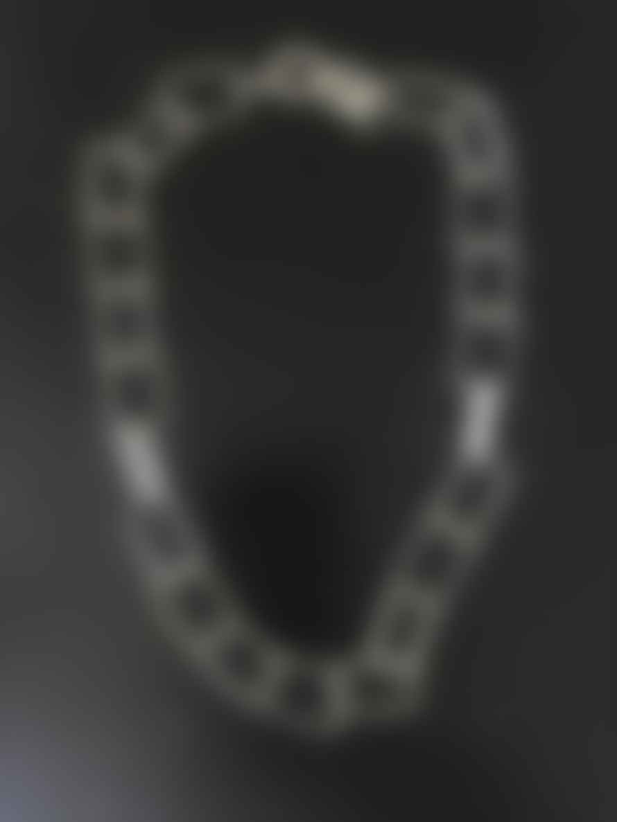 CollardManson Rectangle Link Necklace Silver