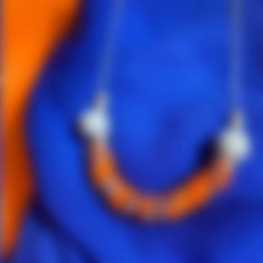 Zippy & Zeke Orange Delicate Colour Pop Necklace