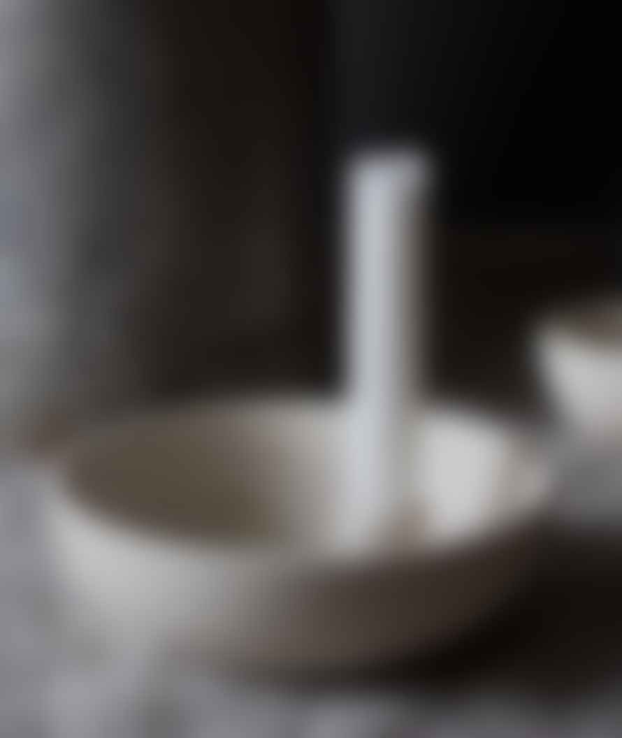 Storefactory Small White Candlestick 15 x 15 x 4 cm