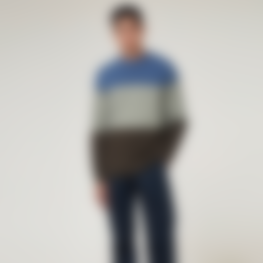 Wax London Colour Block Cotswold Knitted Jumper