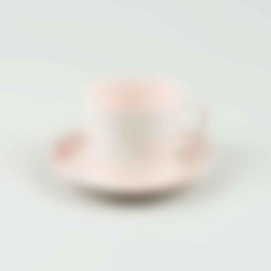 HAY  Set of 2 Small Pink Twist Cup and Saucer