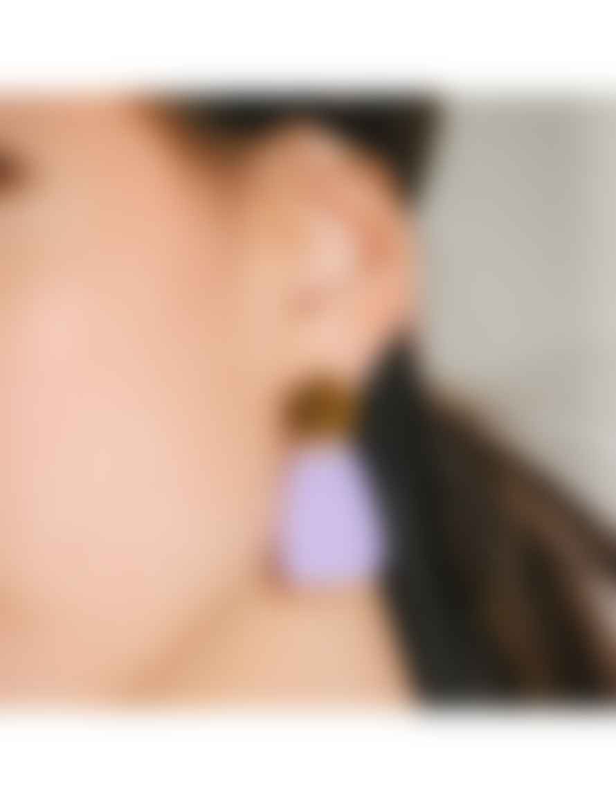 sept cinq Lilac Amphore Clip Earrings