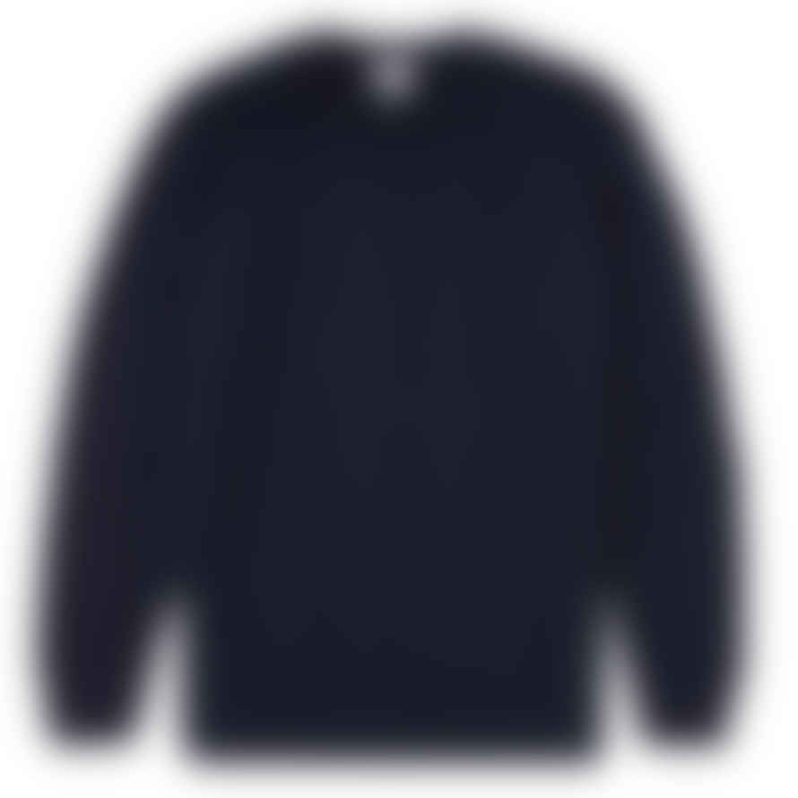 Sunspel Cable Crew Neck Knit Navy