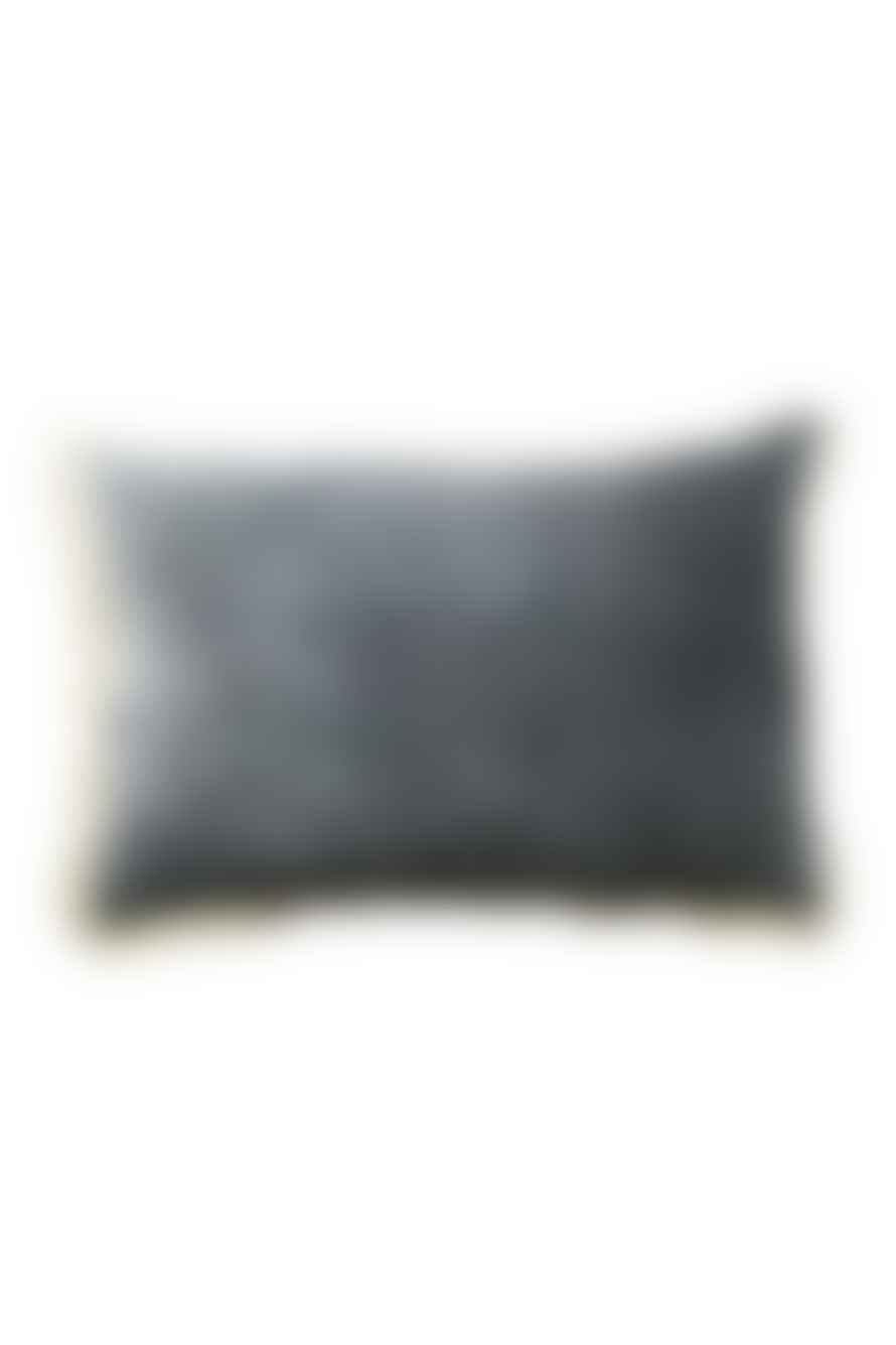 Maitri Stonewashed Velvet Cushion Charcoal 40 X 60