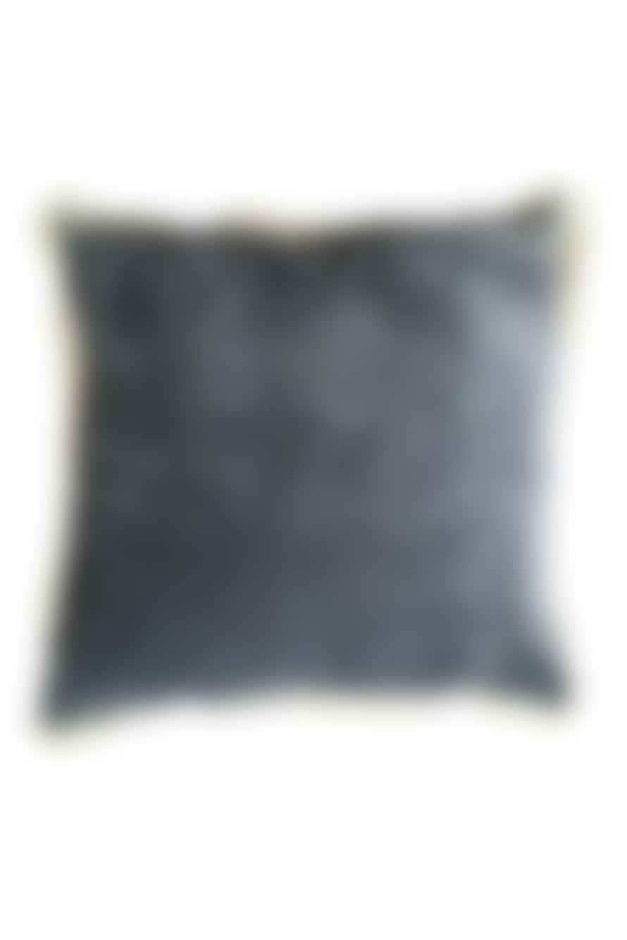 Maitri Stonewashed Velvet Cushion Charcoal 50 X 50