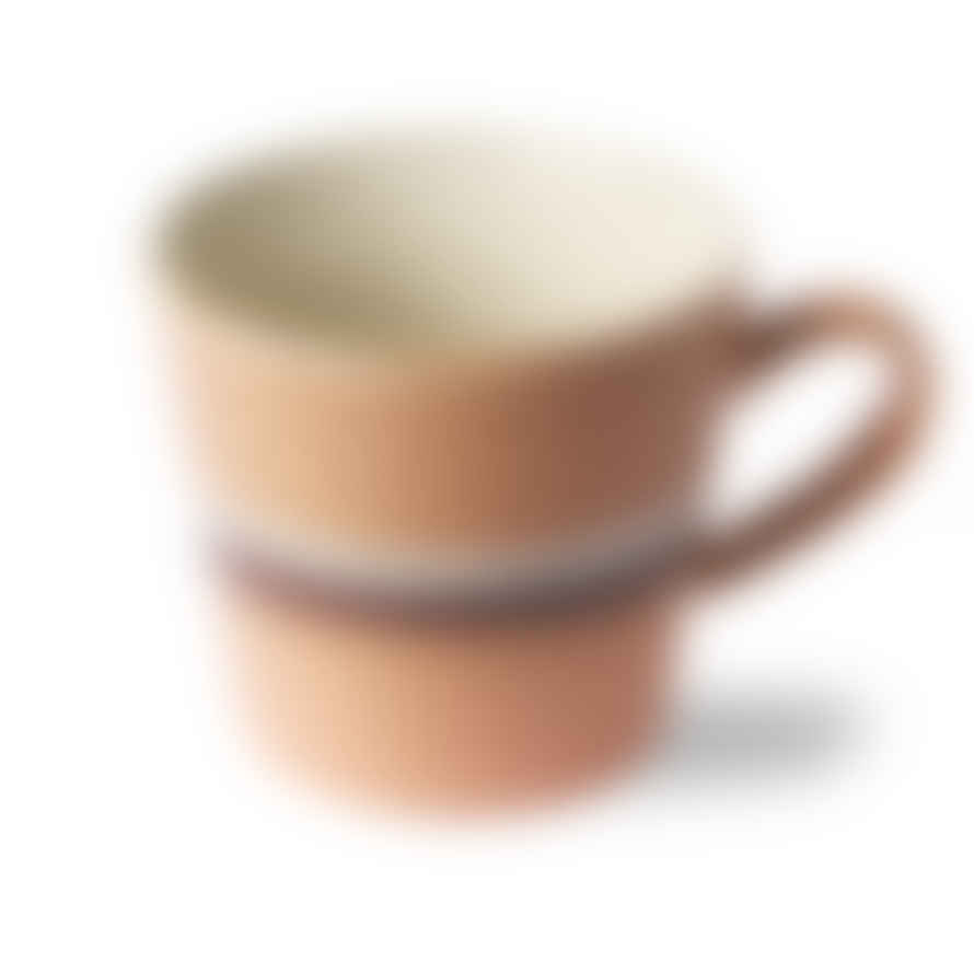 HK Living Ceramic 70's Cappuccino Mug: Stream (Set of 2)