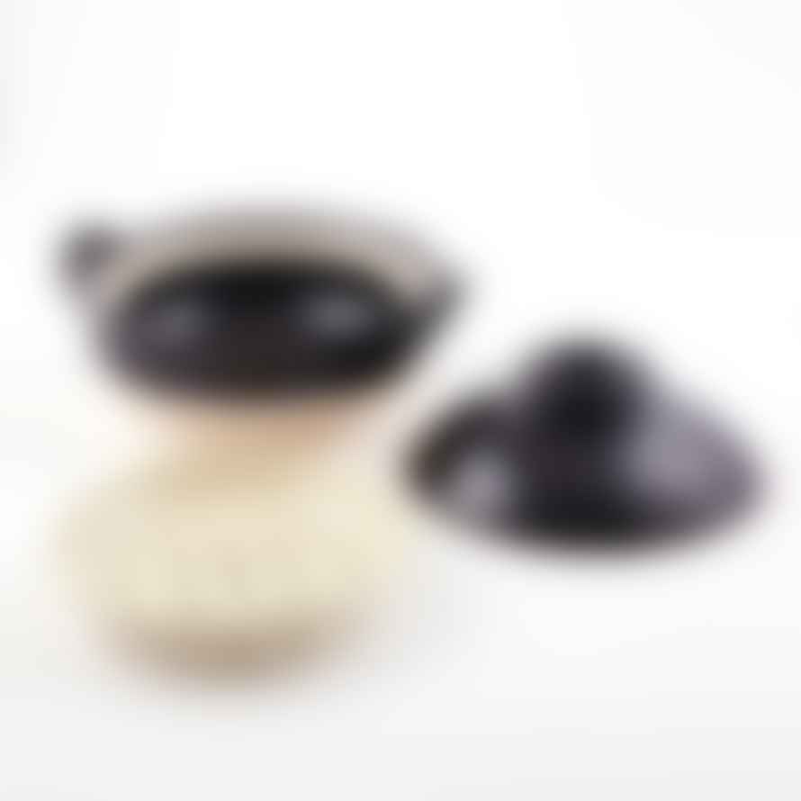 Nagatani-en Medium Mushi Nabe Steamer Donabe Clay Cooking Pot - Black