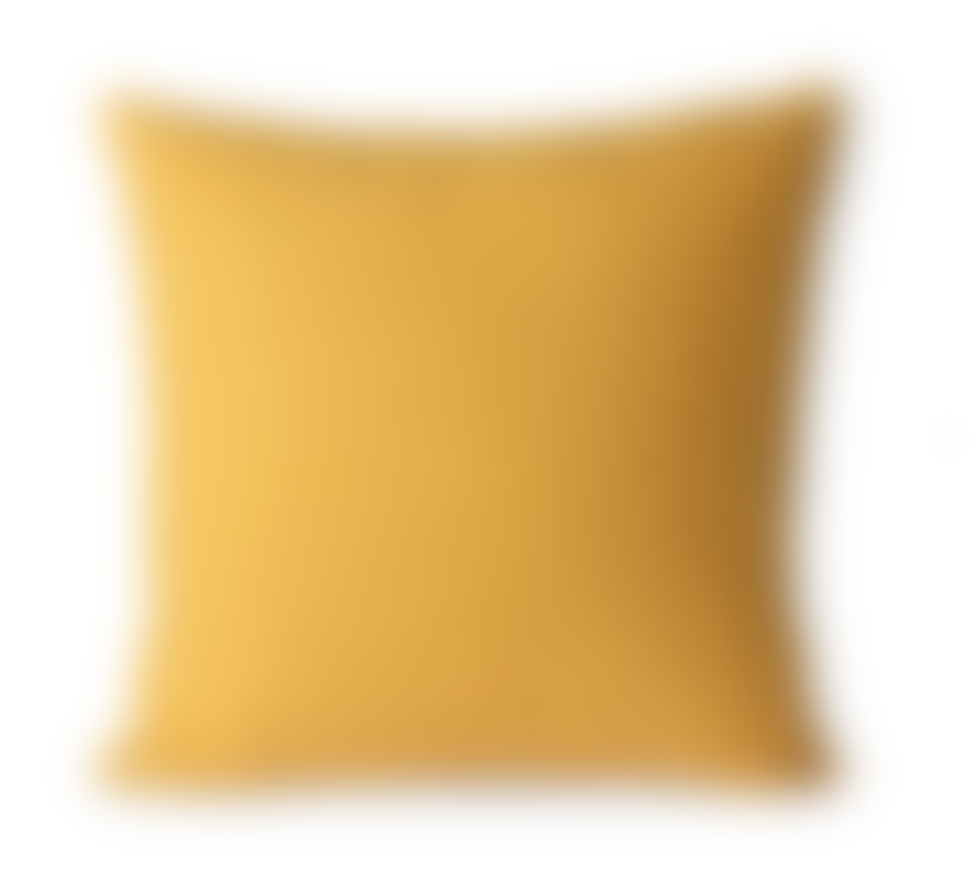 HKliving Cushion 45 X45cm Striped Velvet in Ochre / Gold Colour