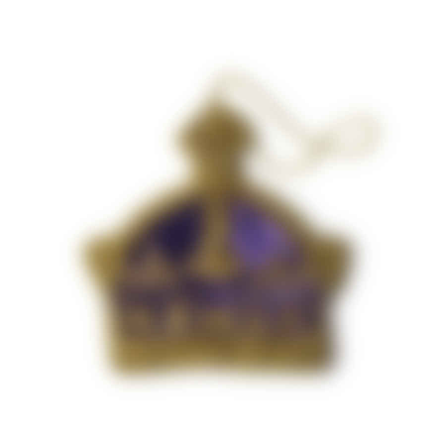 Tinker Tailor London Purple Velvet Crown Decoration