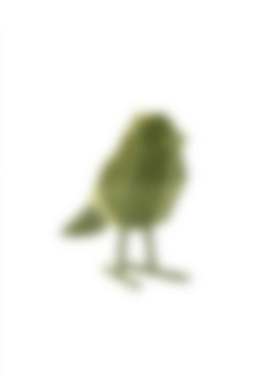 The Home Collection Large Green Flocked Bird Statue
