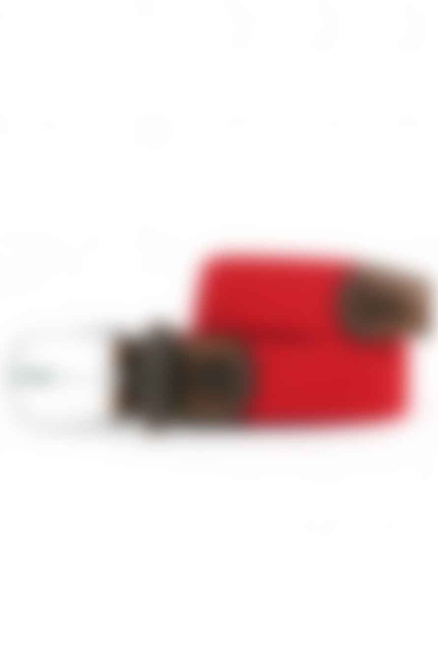 BILLYBELT Elastic Woven Belt Red Grenade
