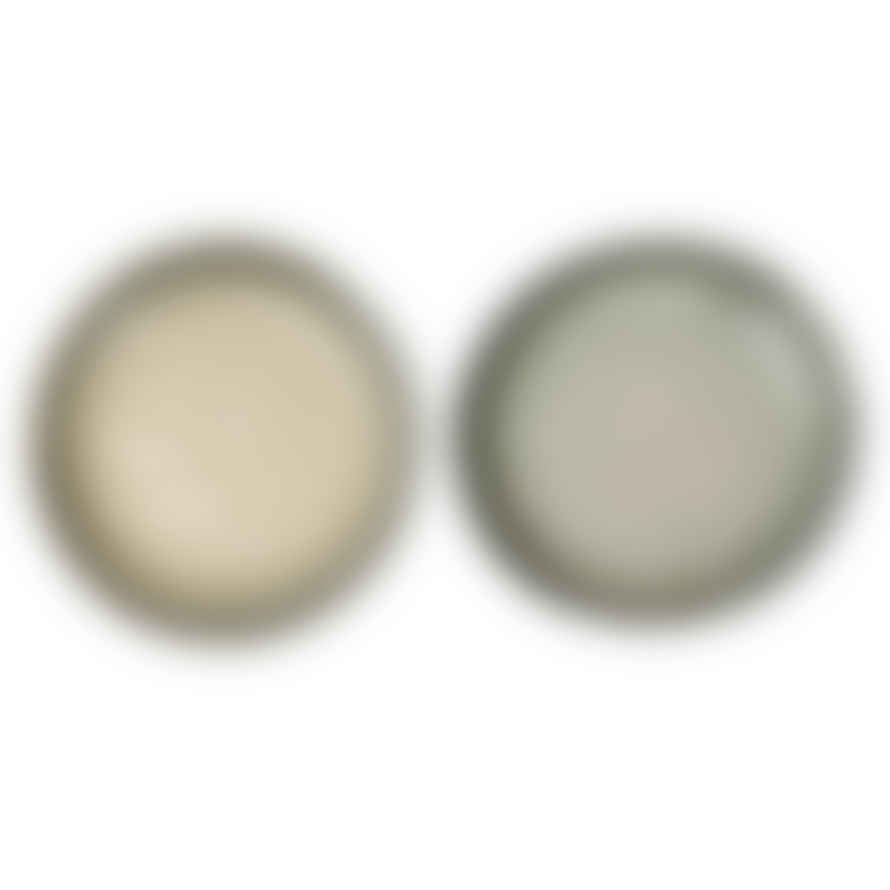 HK Living Home Chef Ceramics: Side Plate Grey/Green (Set of 2)
