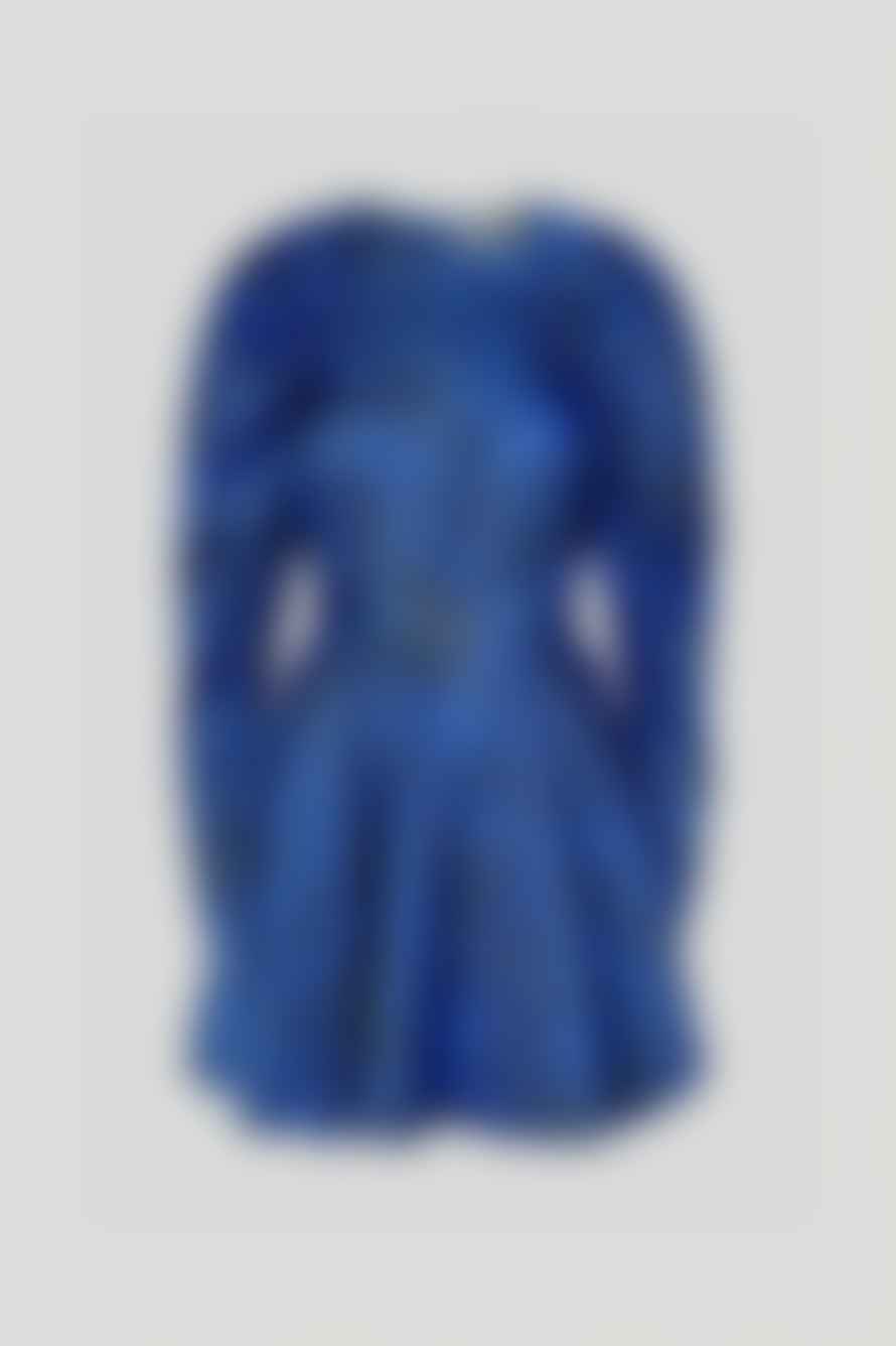 ROTATE Birger Christensen Tara Taffeta Dress in Dazzling Blue 
