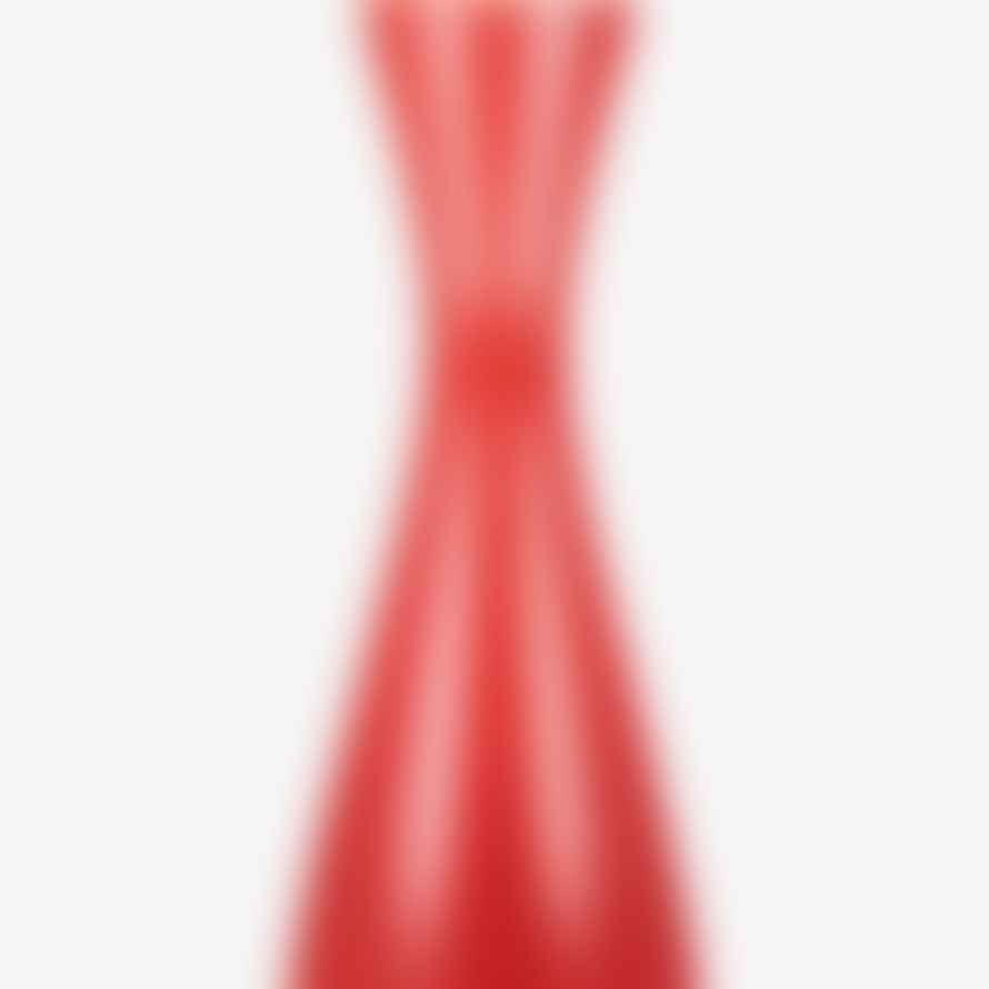 British Colour Standard Medium Wooden Candleholder Oriental Red