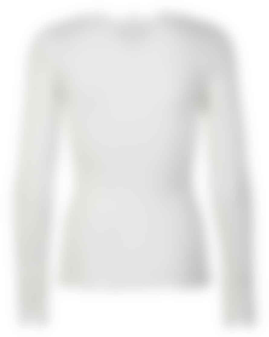 Rosemunde Silk Top Long Sleeve Vintage Lace New White