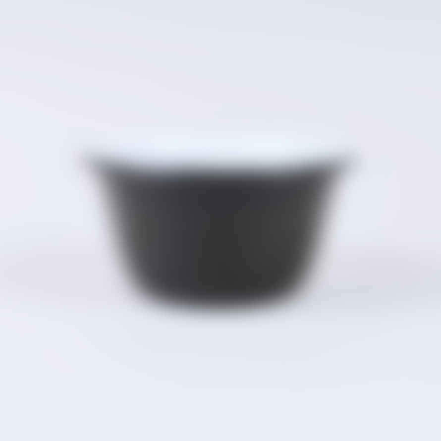 Falcon Enamelware Box of 4 Small Enamel Bowls - Black
