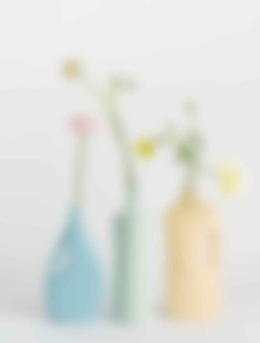 Foekje Fleur Porcelain Bottle Vase #3 Warm Yellow