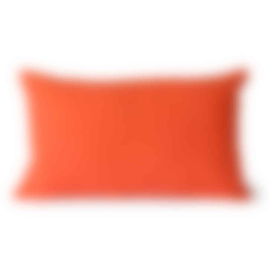 HK Living Striped Velvet Cushion Red/Bordeauz 30x50