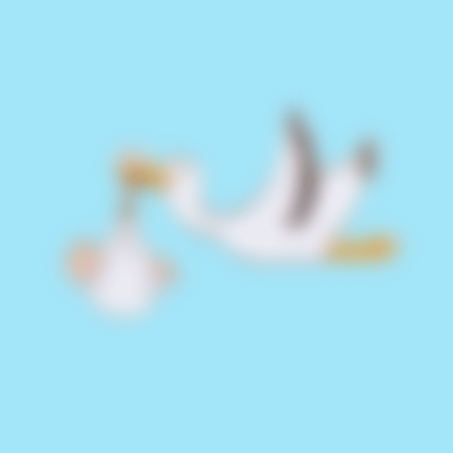 Coucou Suzette Stork White Catch Pin