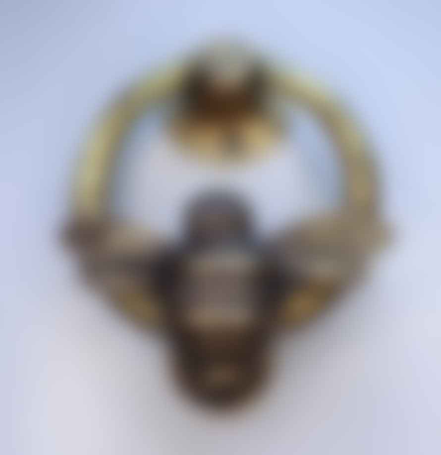 Bramley & White Door Knocker Bee with Ring - Heritage Brass Finish (BRASS047)