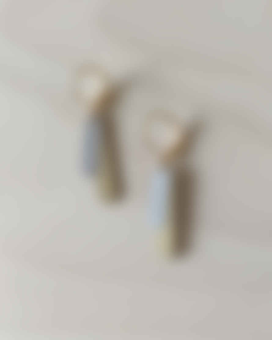 Dowse Brass and Steel Kapsule Earrings