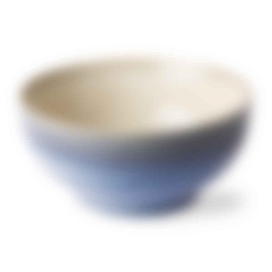 HKliving Ceramic 70's Salad Bowl L, Ocean, 23x23x10,5cm