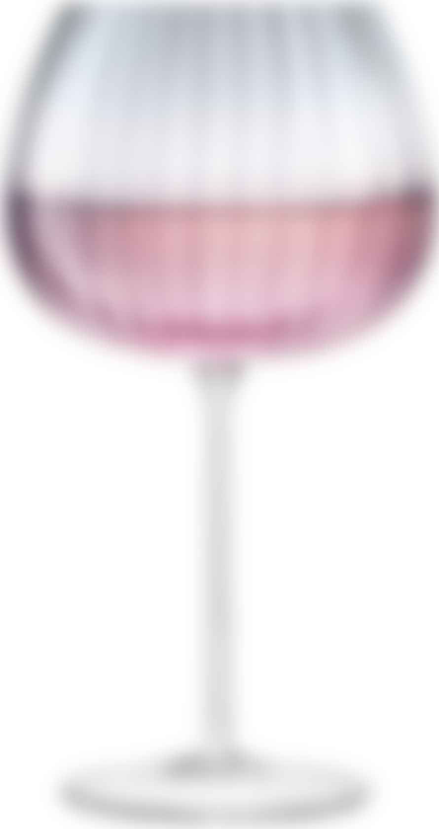 LSA International Set of 2 Pink/Grey Dusk Balloon Gin Glass 650ml 
