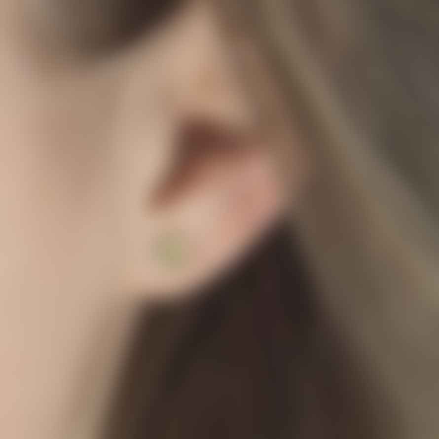 Alison Moore Silver Peridot 4 Mm Stud Earrings