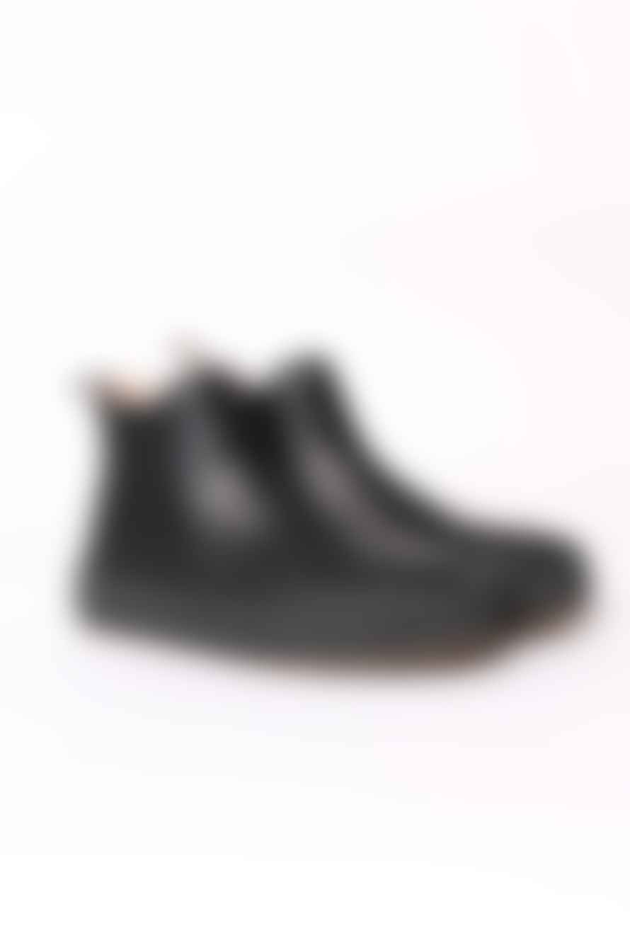 Astorflex Black Wiseflex Leather Chelsea Boot