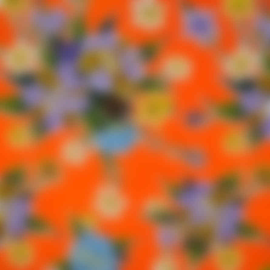 Fantastik Orange Hibiscus Mexican Oilcloth