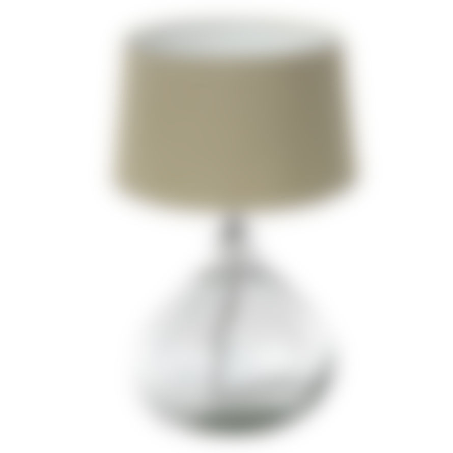 Nkuku Large Wide Recycled Glass Baba Lamp with Extra Large Shade