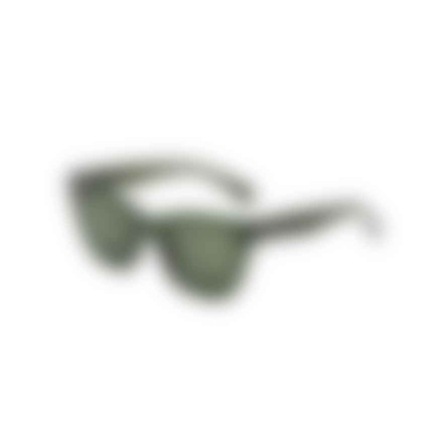 A Kjærbede Big Kanye Dark Green Transparent Sunglasses