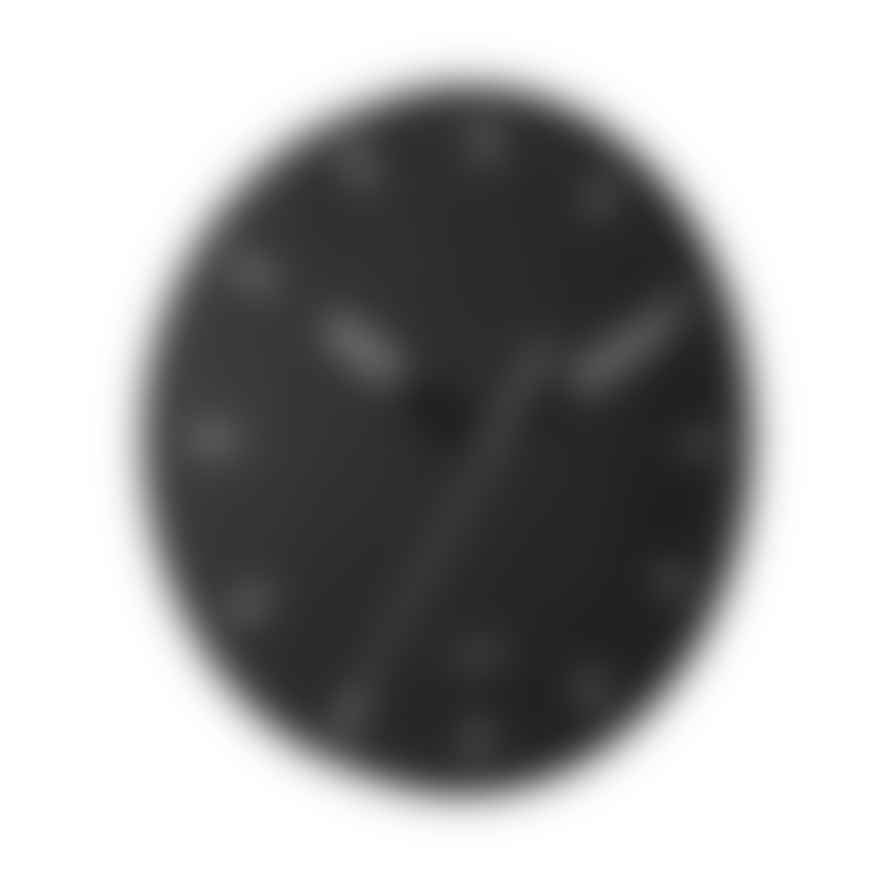 Present Time Dipped Black And White Wall Clock