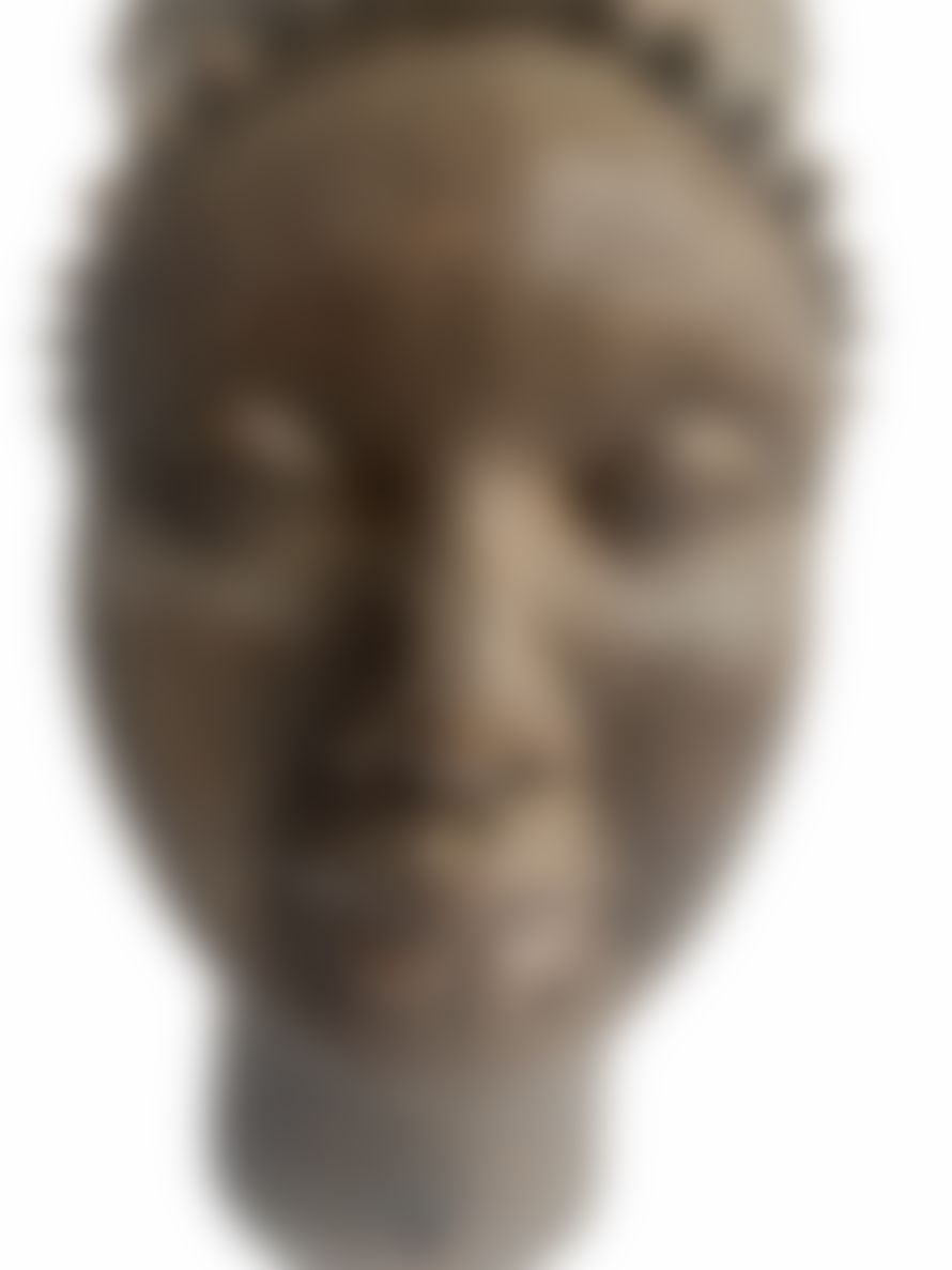 botanicalboysuk Benin Bronze Head Sculpture Large