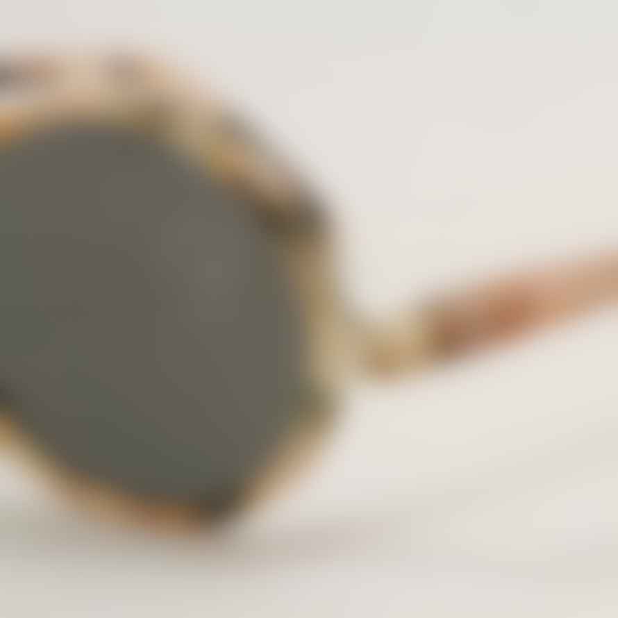 IZIPIZI #G The Round Style Sunglasses in Light Tortoise Brown 