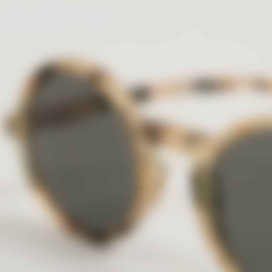 IZIPIZI #G The Round Style Sunglasses in Light Tortoise Brown 
