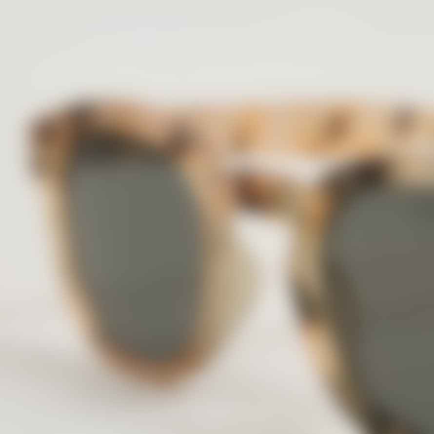 IZIPIZI #C The Retro Square Style Sunglasses in Light Tortoise Brown 