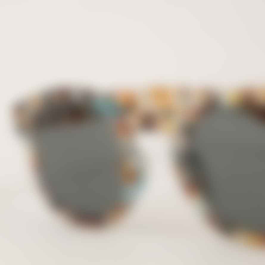 IZIPIZI #C The Retro Square Style Sunglasses in Blue Tortoise