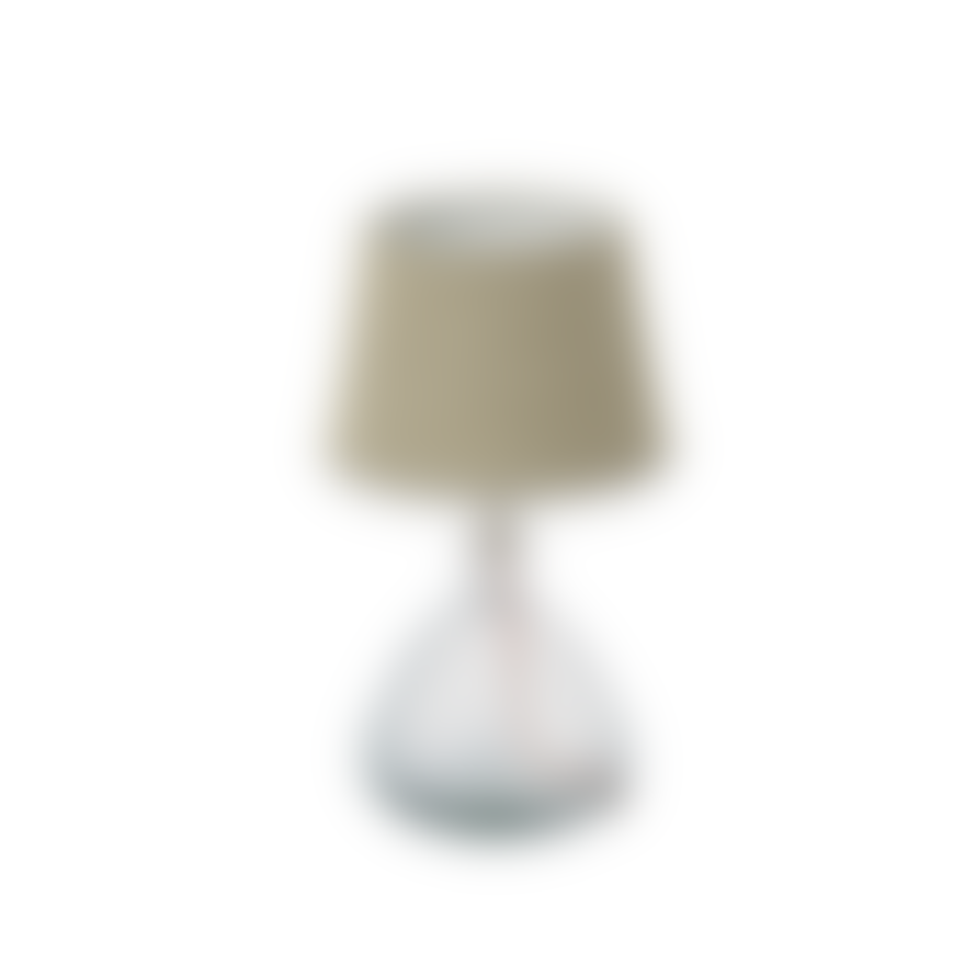 Nkuku Small Wide Recycled Glass Baba Lamp with Small Shade